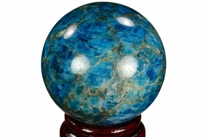 Bright Blue Apatite Sphere - Madagascar #121836